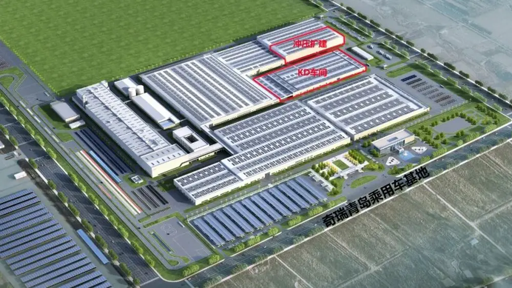Chery KD deleproduktion værksted byggeprojekt på bjælken, indså EIHE Chery Automobile Qingdao base byggeprojekt vandt buddet 