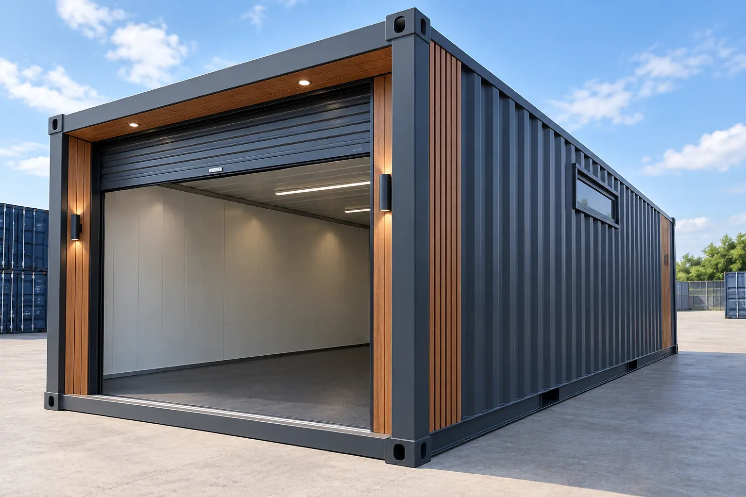 Skræddersyet boligkonstruktion af containerlager