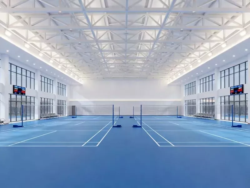 Indendørs badmintonhal Stålkonstruktion