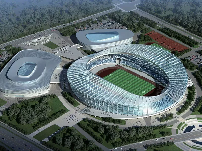 Præfabrikeret stålkonstruktion til Sports Center Complex