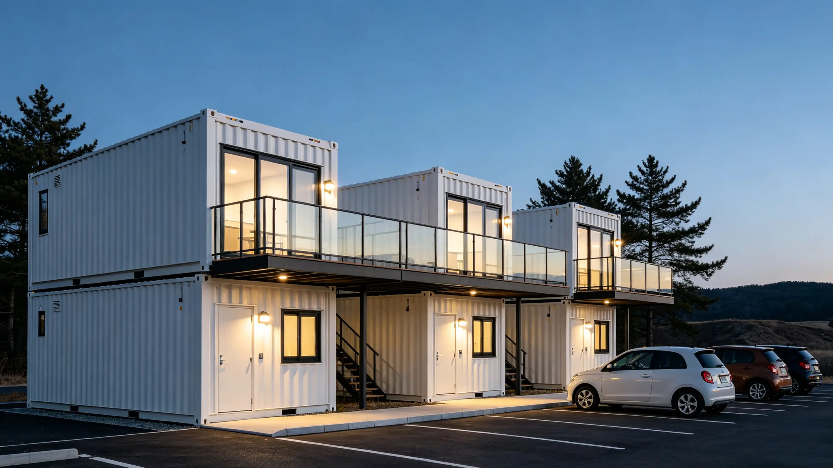 Præfabrikeret container motel konstruktion