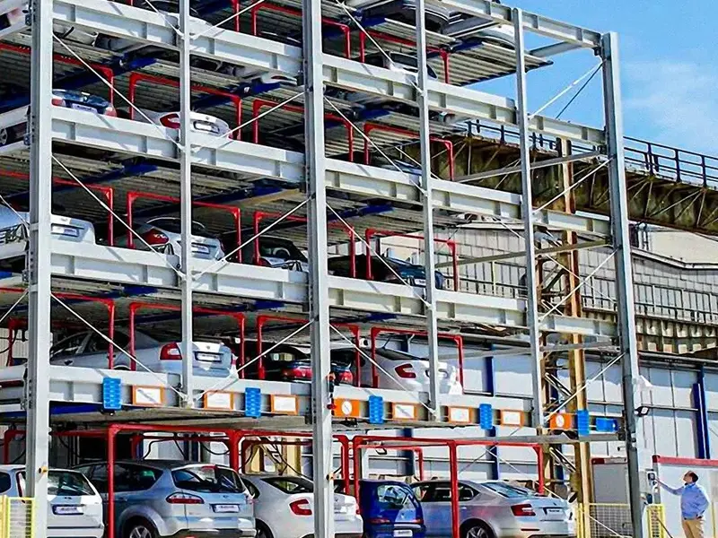 Stål Parkering Opladning Integreret Bygning