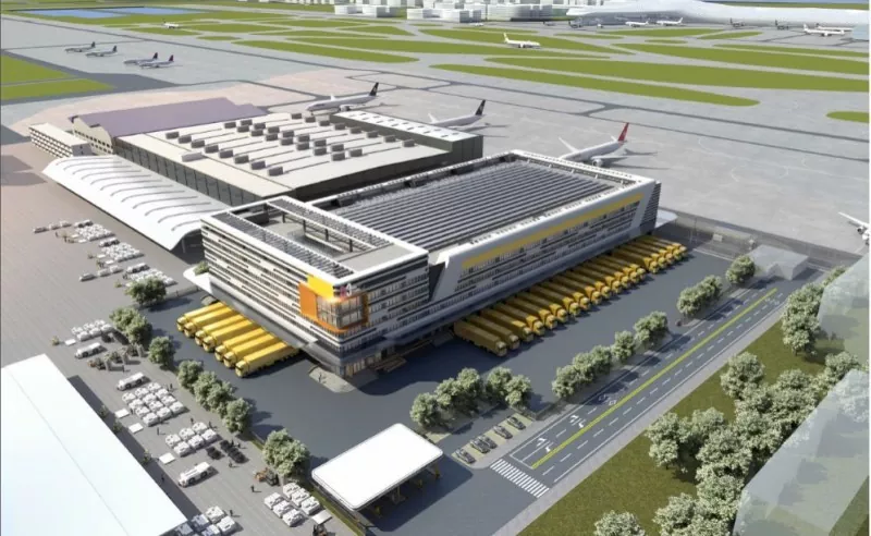 Stålstruktur lufthavnsfragtterminal