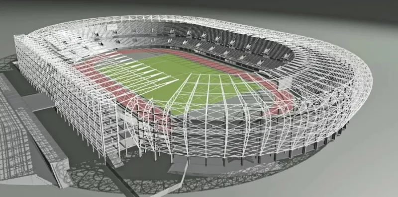 Stålstruktur friluftsstadion